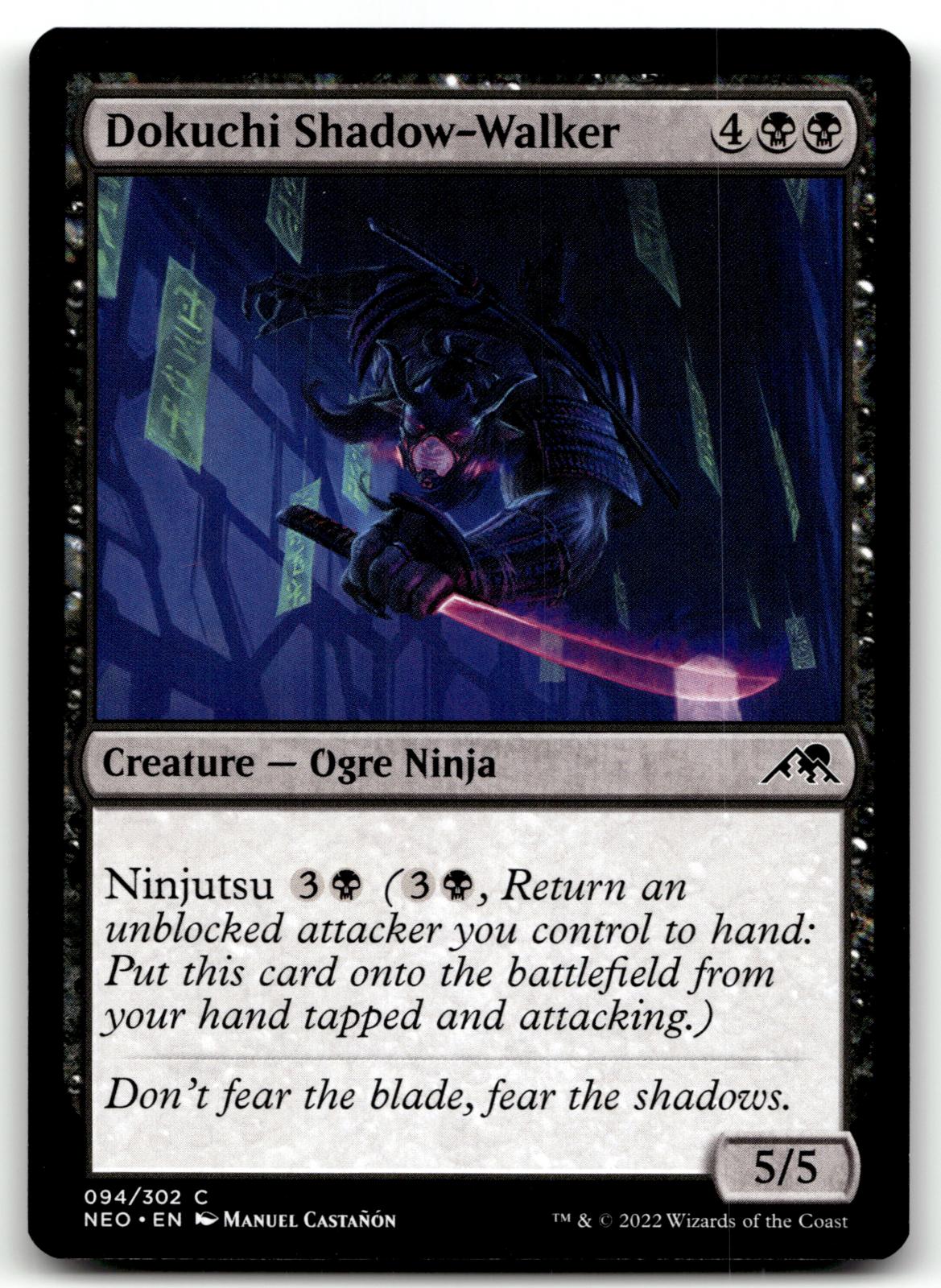 Dokuchi Shadow-Walker 94 Common Kamigawa: Neon Dynasty Magic: The Gathering NM