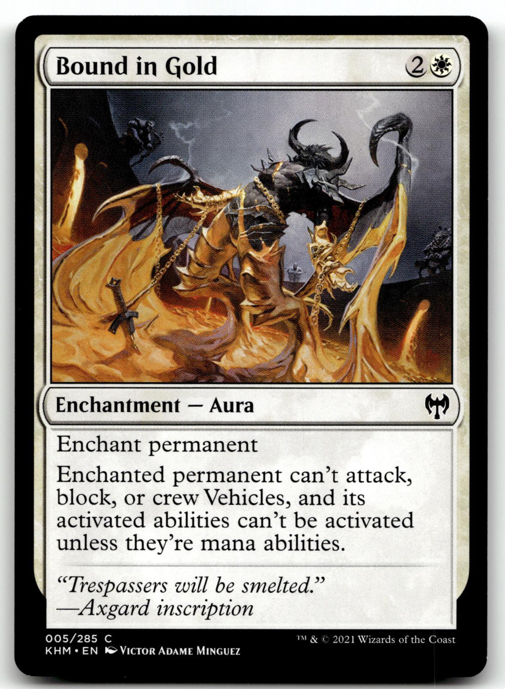 Bound in Gold 5 Common Kaldheim Magic: The Gathering Near Mint