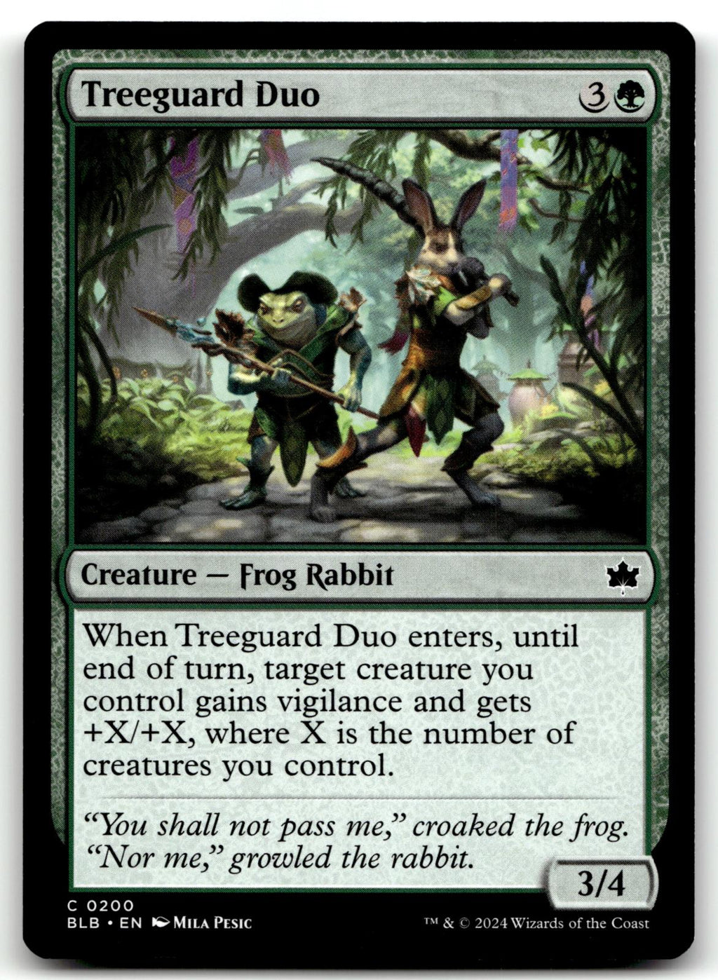 Treeguard Duo 200 Common Bloomburrow Magic: The Gathering Near Mint