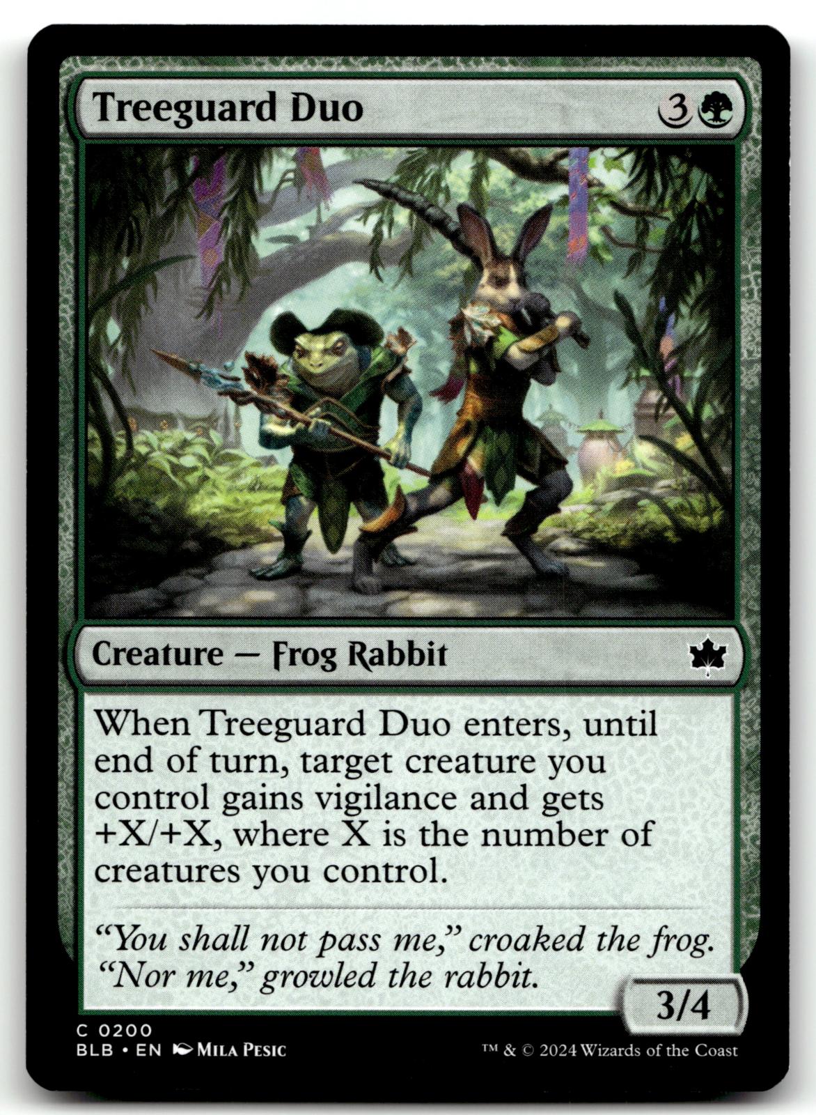 Treeguard Duo 200 Common Bloomburrow Magic: The Gathering Near Mint