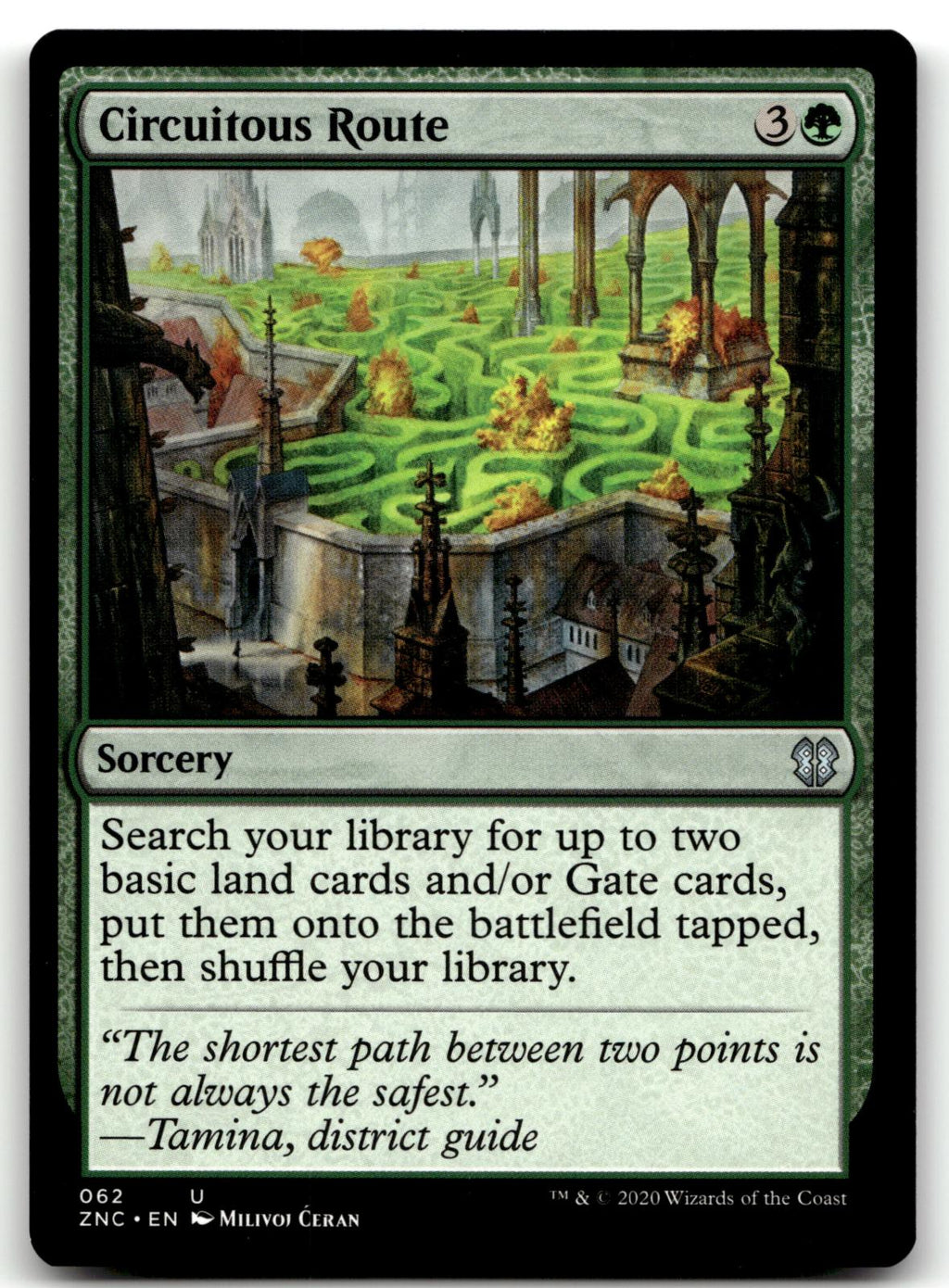 Circuitous Route 62 Uncommon Commander: Zendikar Rising Magic: The Gathering NM
