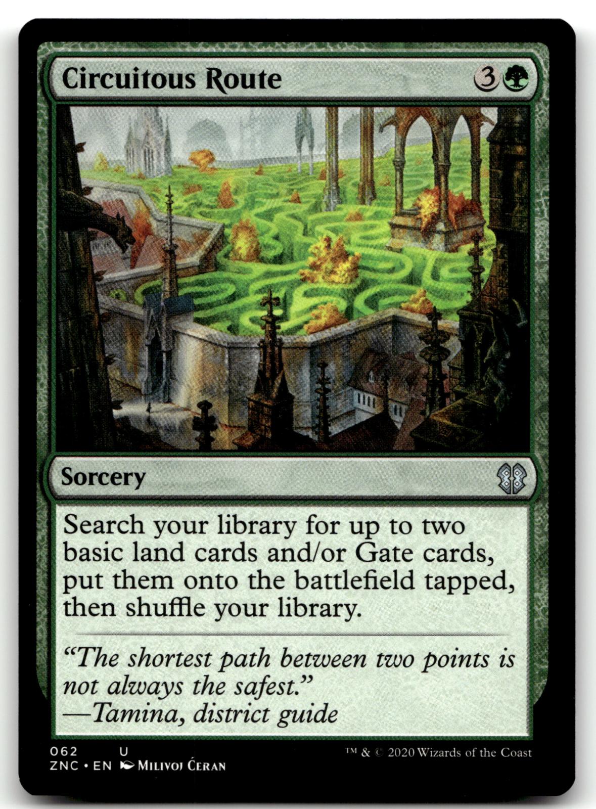 Circuitous Route 62 Uncommon Commander: Zendikar Rising Magic: The Gathering NM