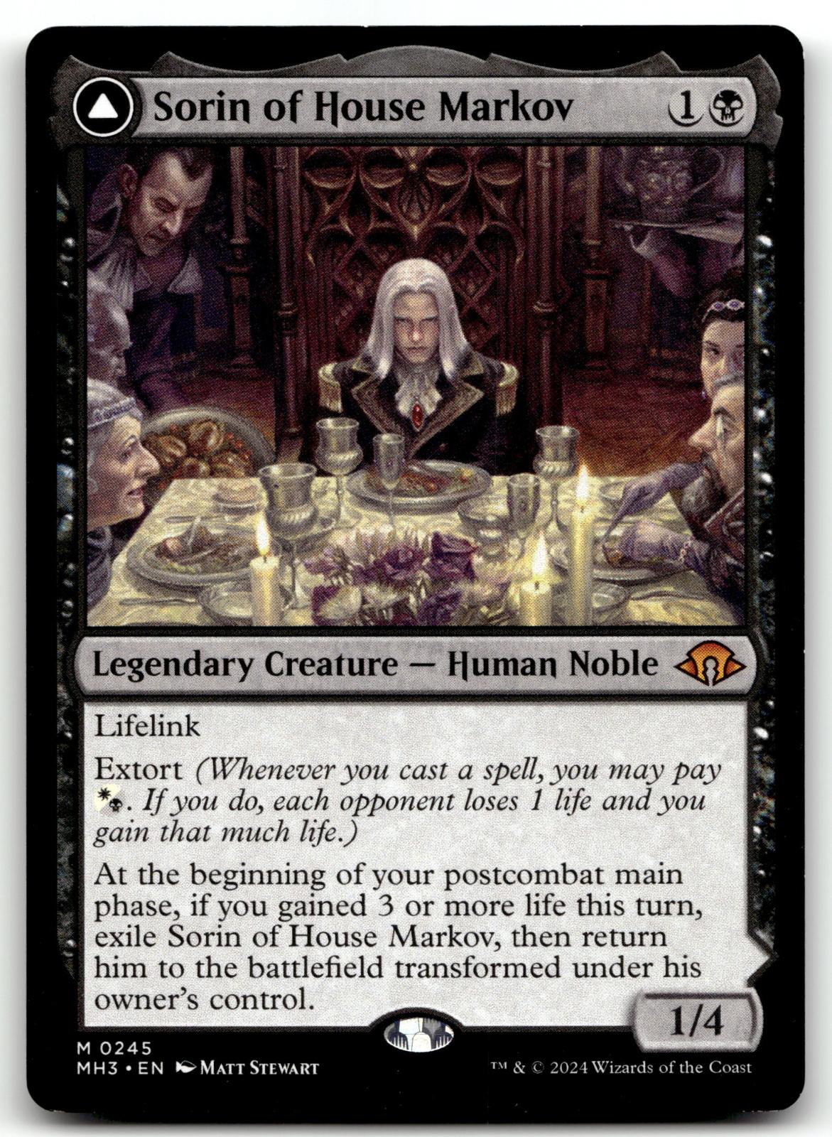 Sorin of House Markov 245 Mythic Modern Horizons 3 Magic: The Gathering NM