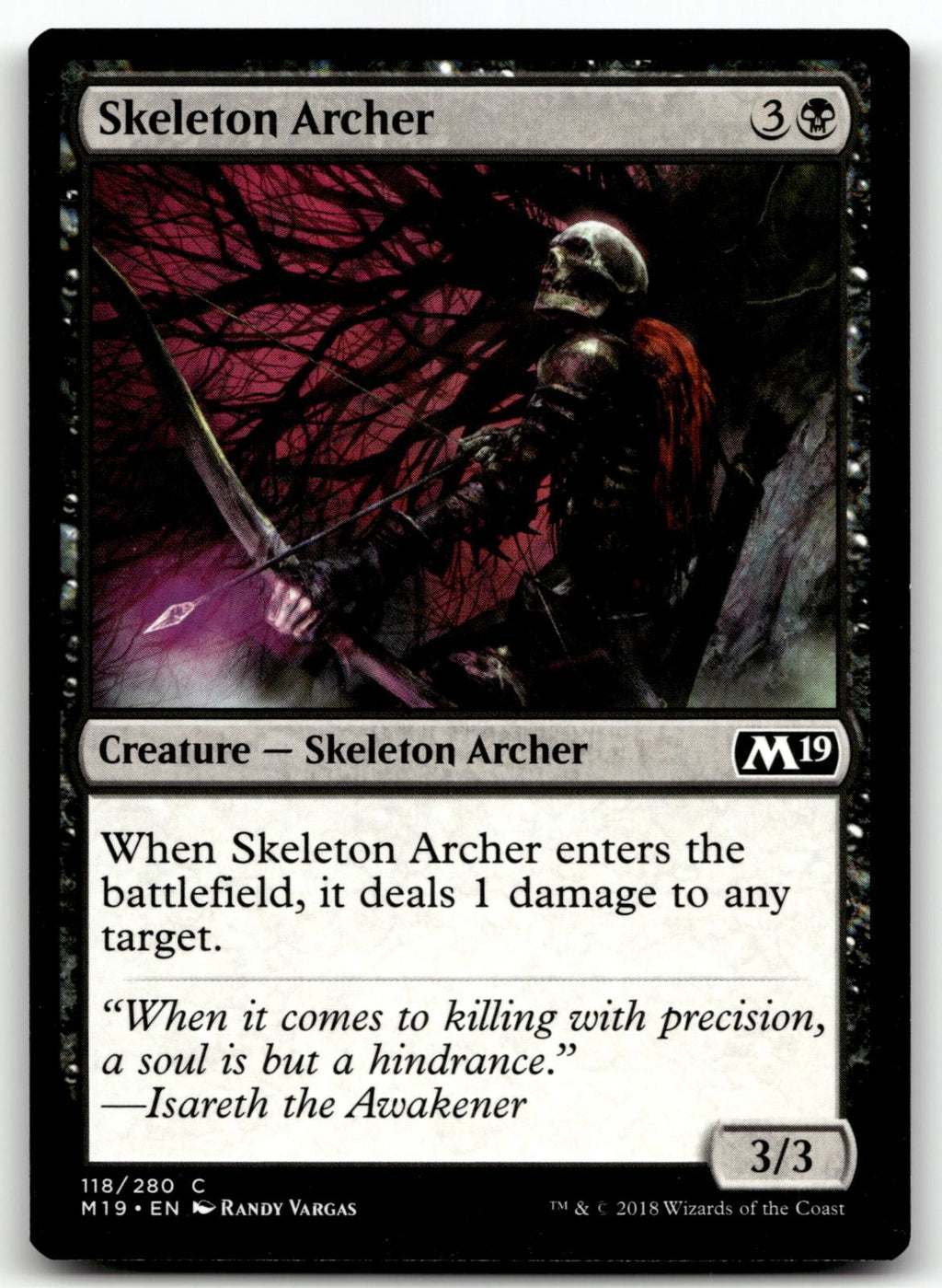 Skeleton Archer 118 Common Core Set 2019 Magic: The Gathering Near Mint