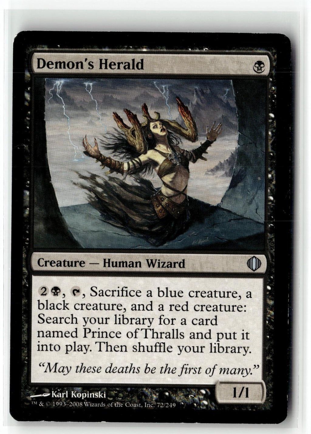 Demon's Herald 72 Uncommon Shards of Alara Magic: The Gathering Near Mint