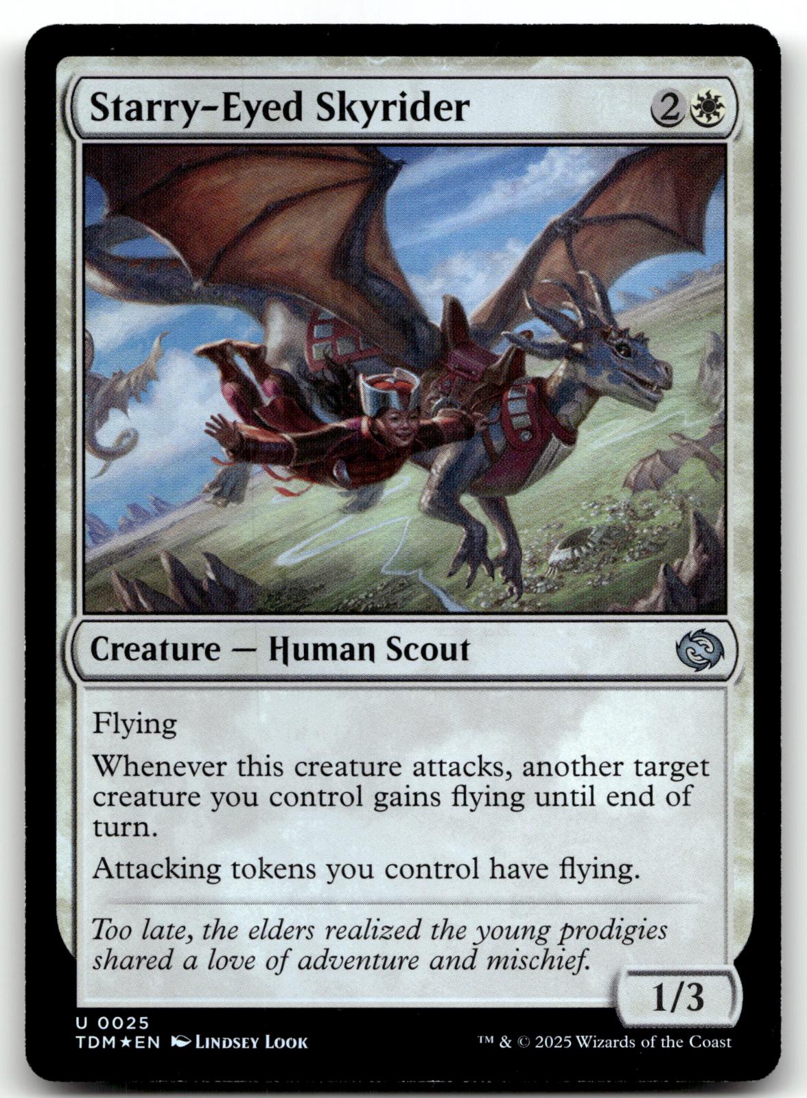 Starry-Eyed Skyrider 25 Tarkir: Dragonstorm Magic: The Gathering Foil NM