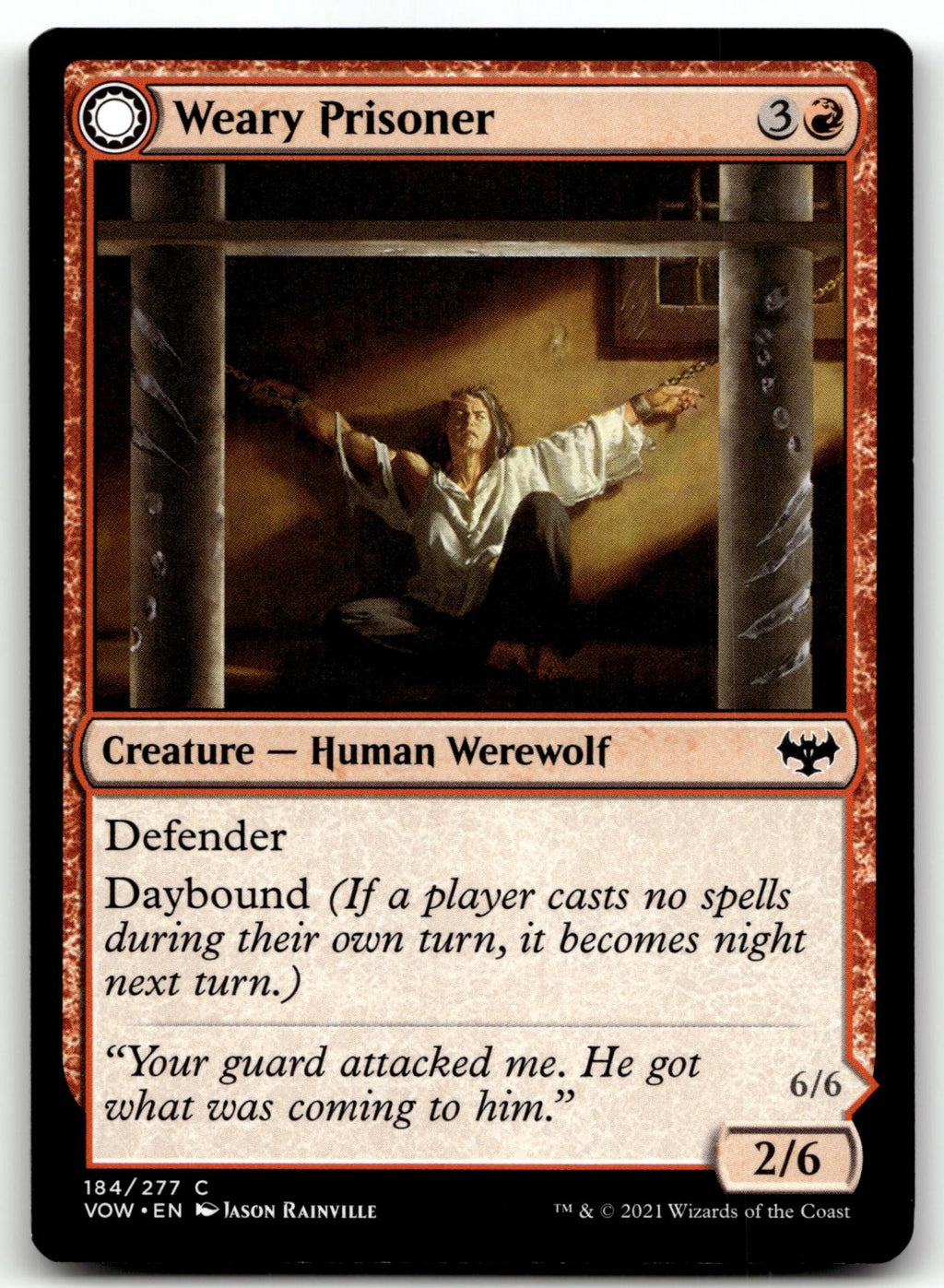 Weary Prisoner 184 Common Innistrad: Crimson Vow Magic: The Gathering Near Mint