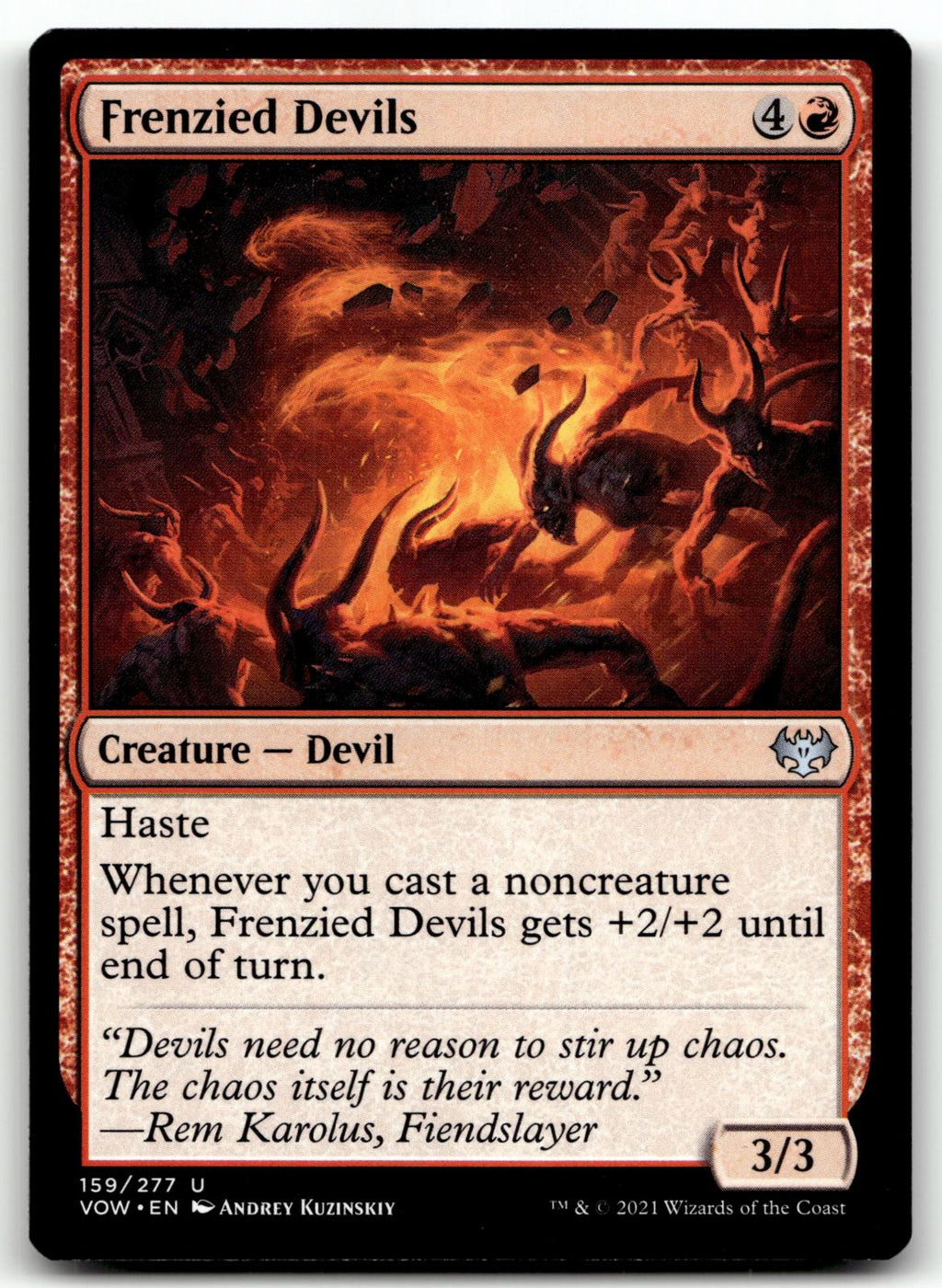Frenzied Devils 159 Uncommon Innistrad: Crimson Vow Magic: The Gathering NM