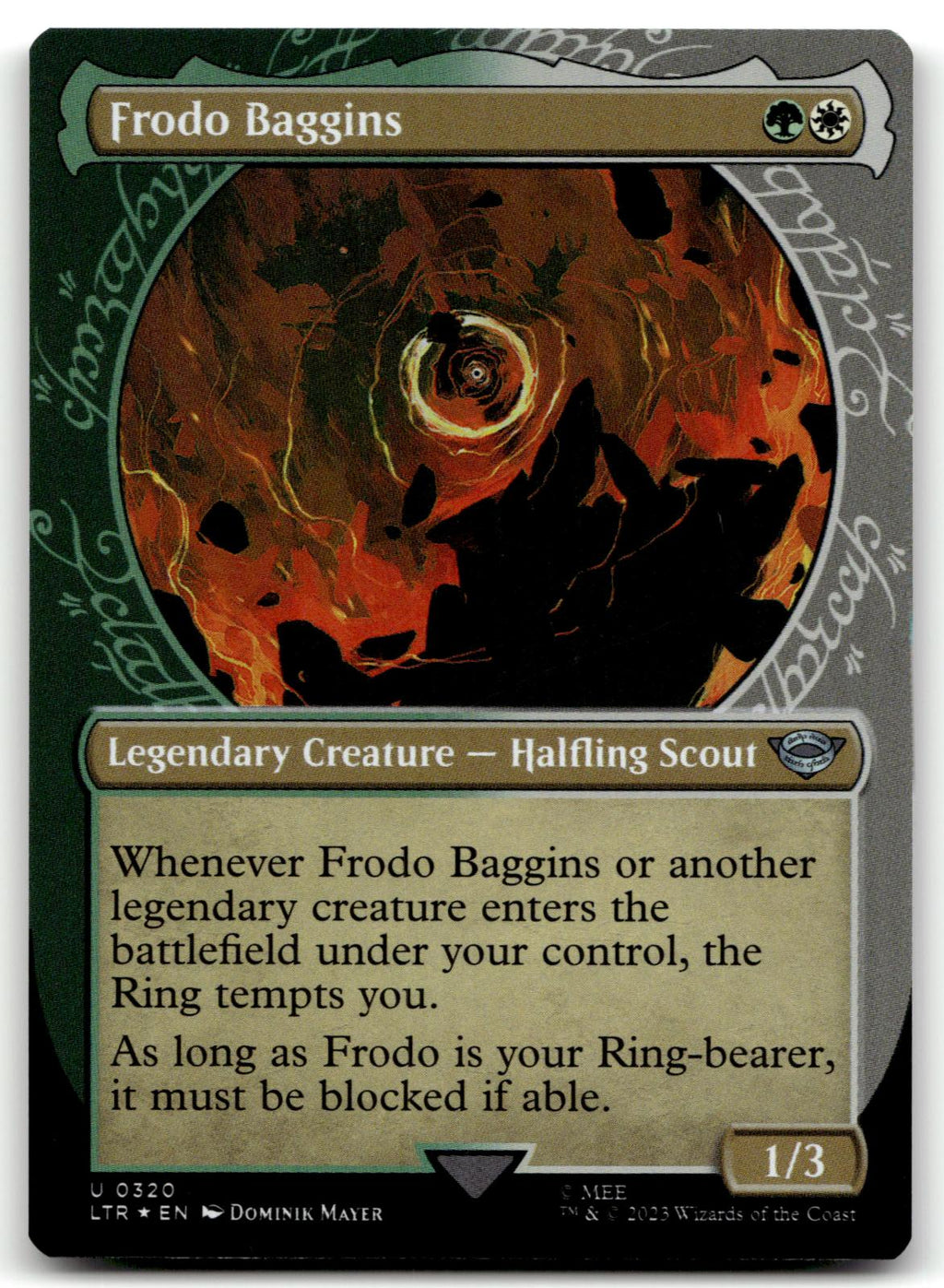 Frodo Baggins (Showcase) 320 Universes Beyond: The Lord of the Rings: Tales of Middle-earth Magic: The Gathering Foil NM