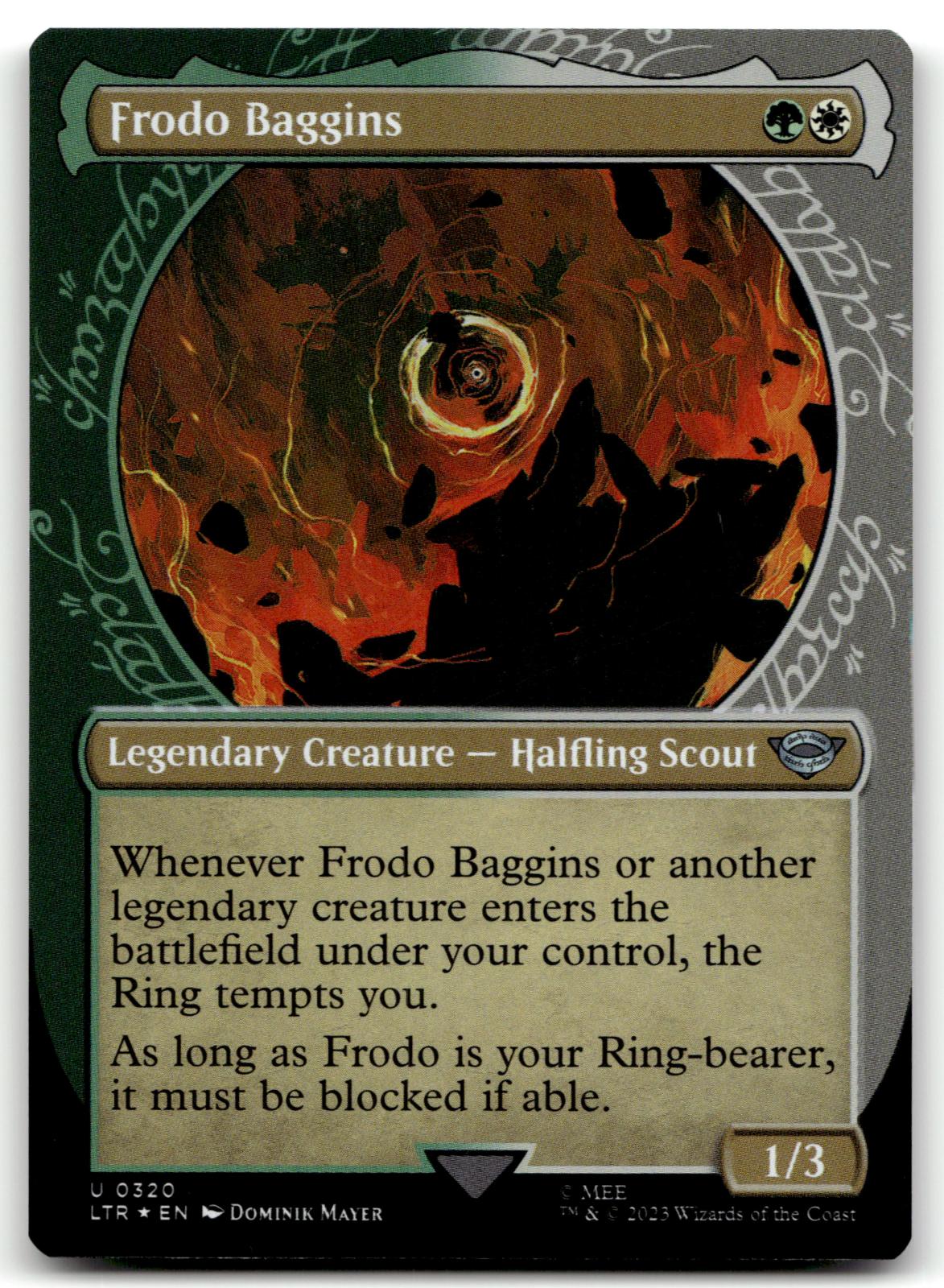 Frodo Baggins (Showcase) 320 Universes Beyond: The Lord of the Rings: Tales of Middle-earth Magic: The Gathering Foil NM
