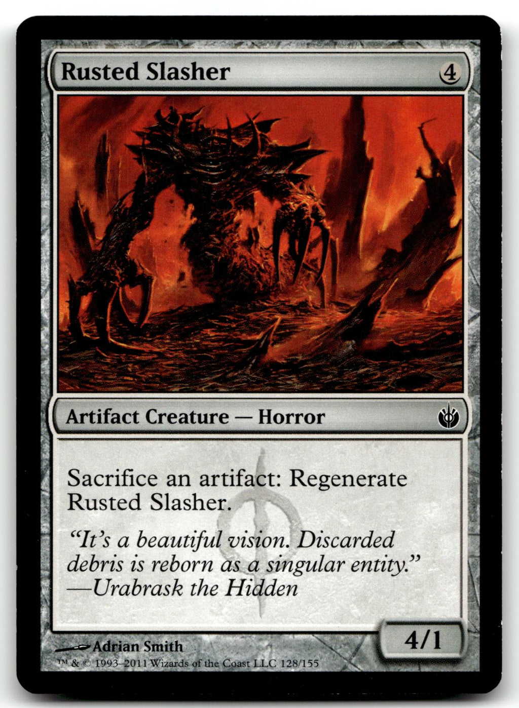 Rusted Slasher 128 Common Mirrodin Besieged Magic: The Gathering Near Mint