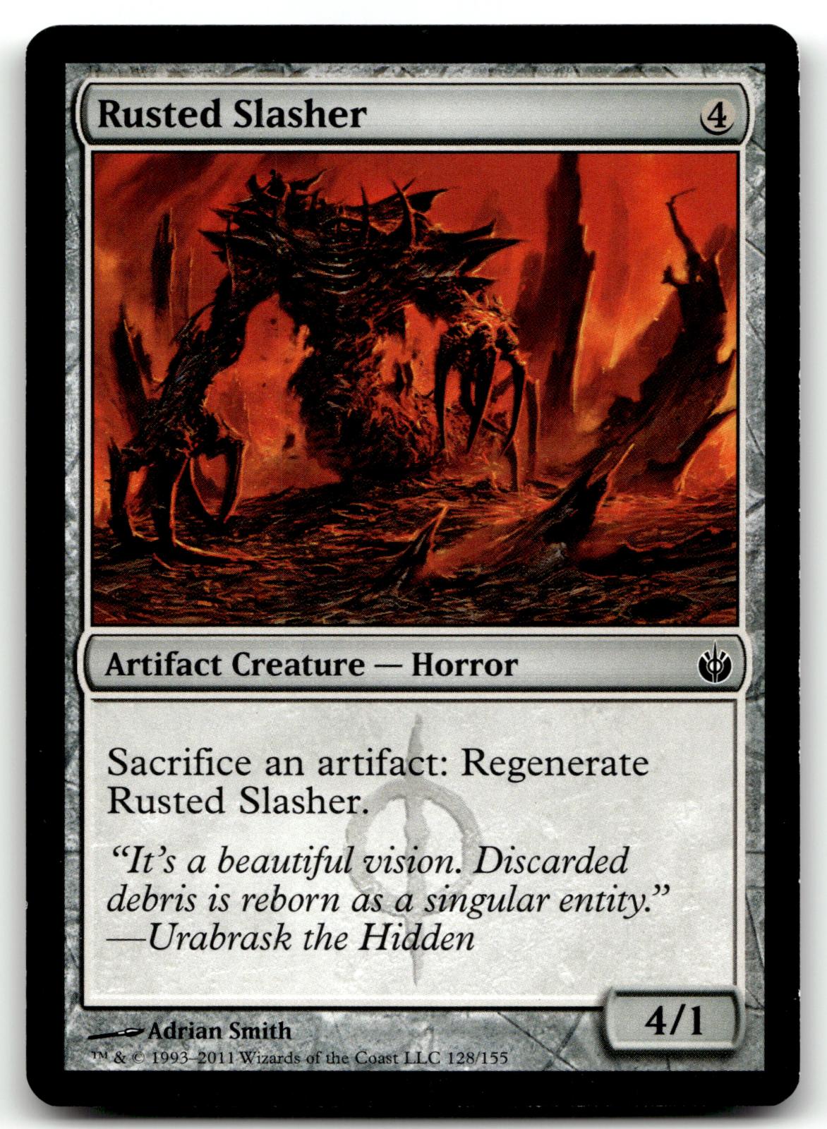 Rusted Slasher 128 Common Mirrodin Besieged Magic: The Gathering Near Mint