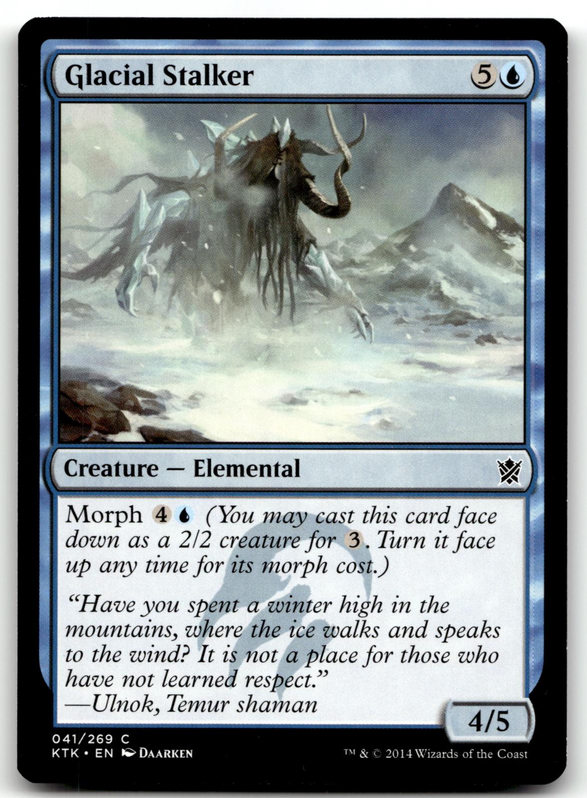 Glacial Stalker 41 Common Khans of Tarkir Magic: The Gathering Near Mint