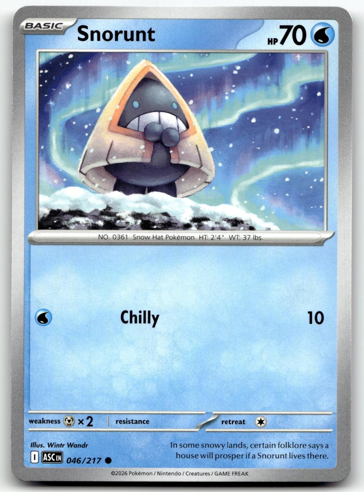 Snorunt 046/217 Common Ascended Heroes Pokemon Near Mint