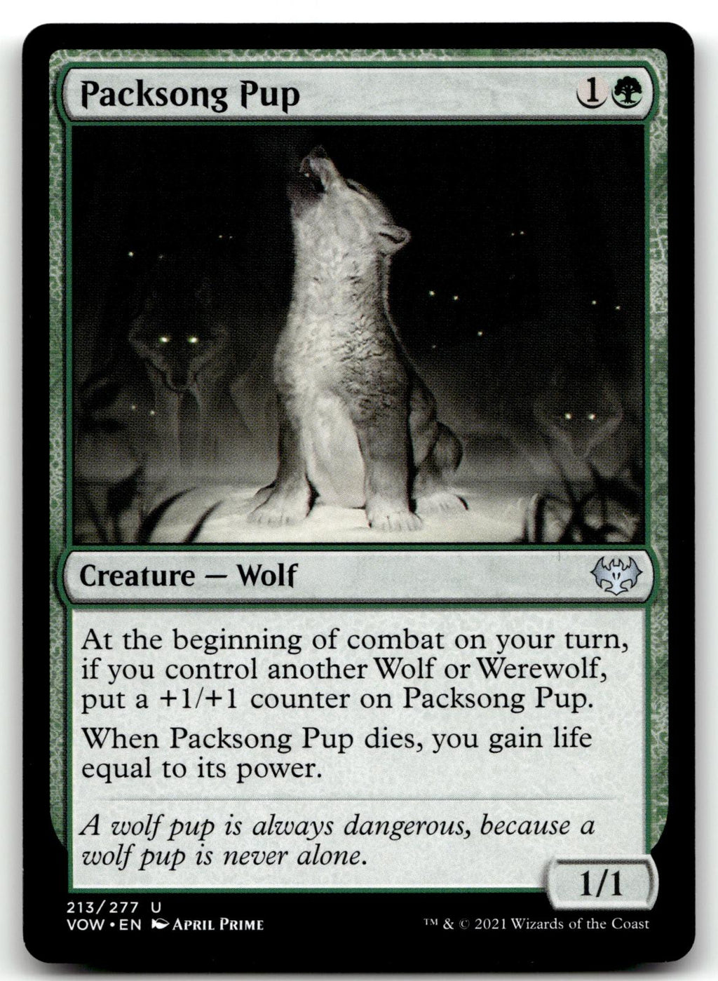 Packsong Pup 213 Uncommon Innistrad: Crimson Vow Magic: The Gathering Near Mint
