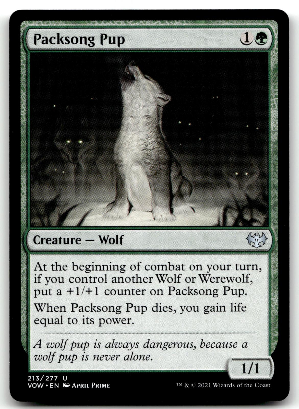 Packsong Pup 213 Uncommon Innistrad: Crimson Vow Magic: The Gathering Near Mint