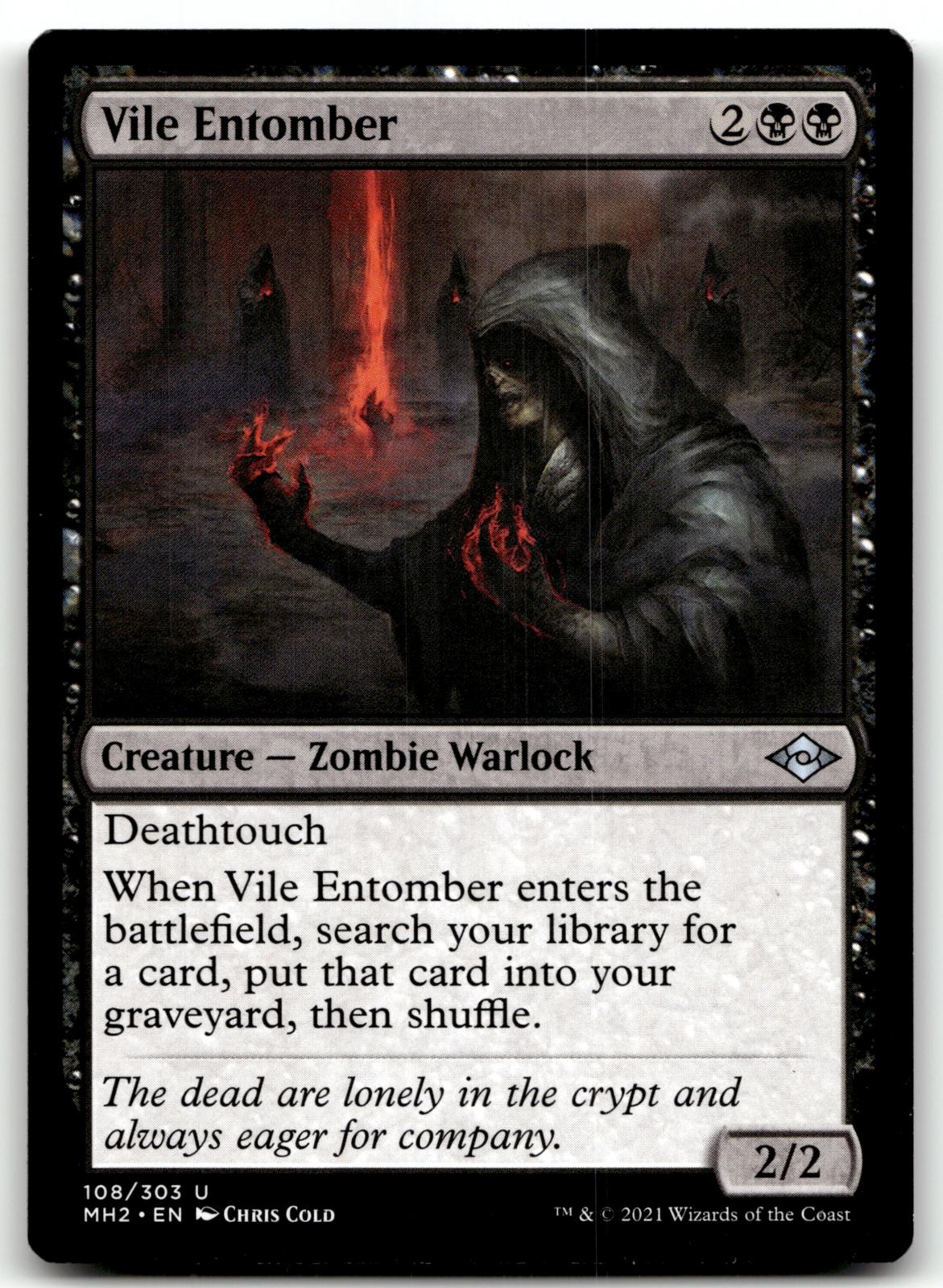 Vile Entomber 108 Uncommon Modern Horizons 2 Magic: The Gathering Near Mint