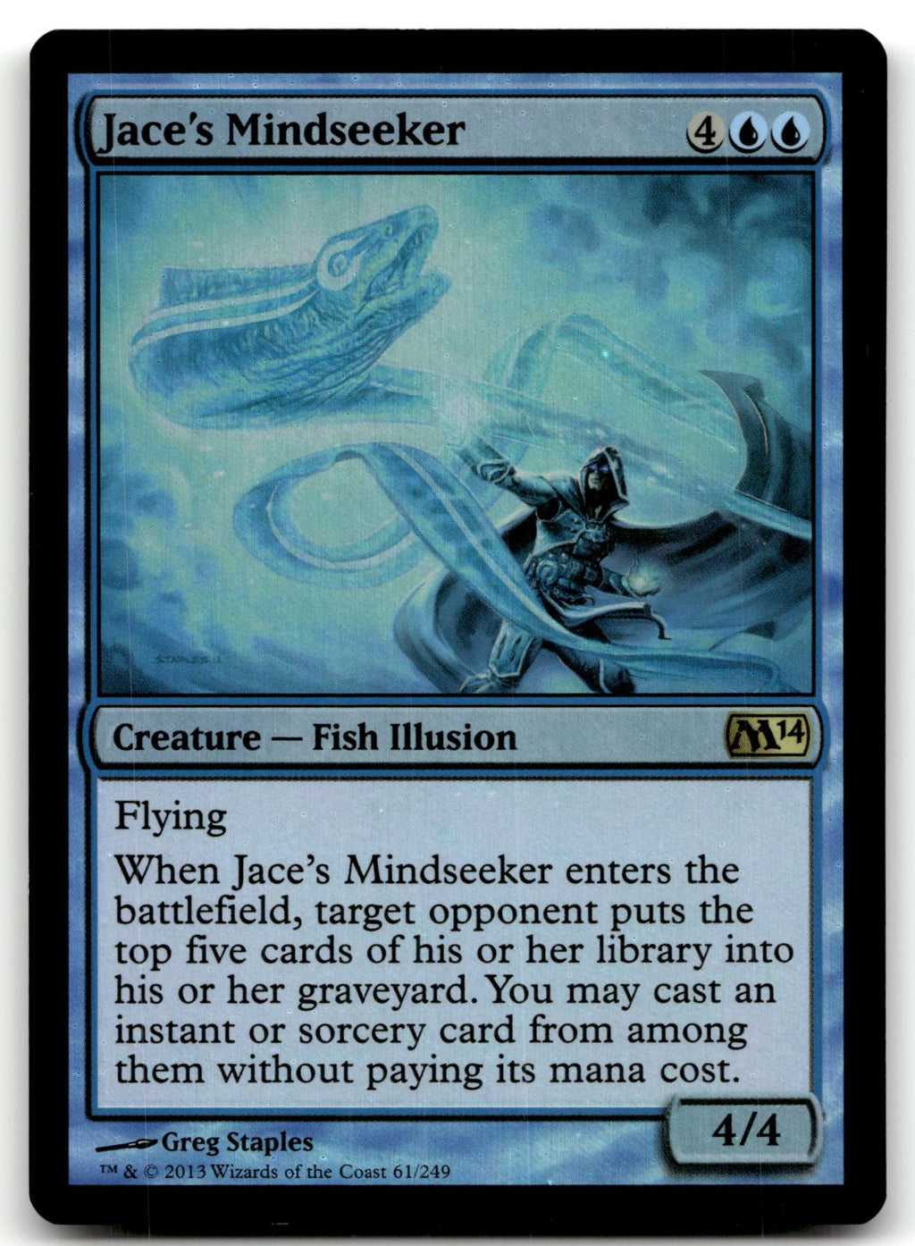 Jace's Mindseeker 61 Rare Magic 2014 (M14) Magic: The Gathering Foil Near Mint