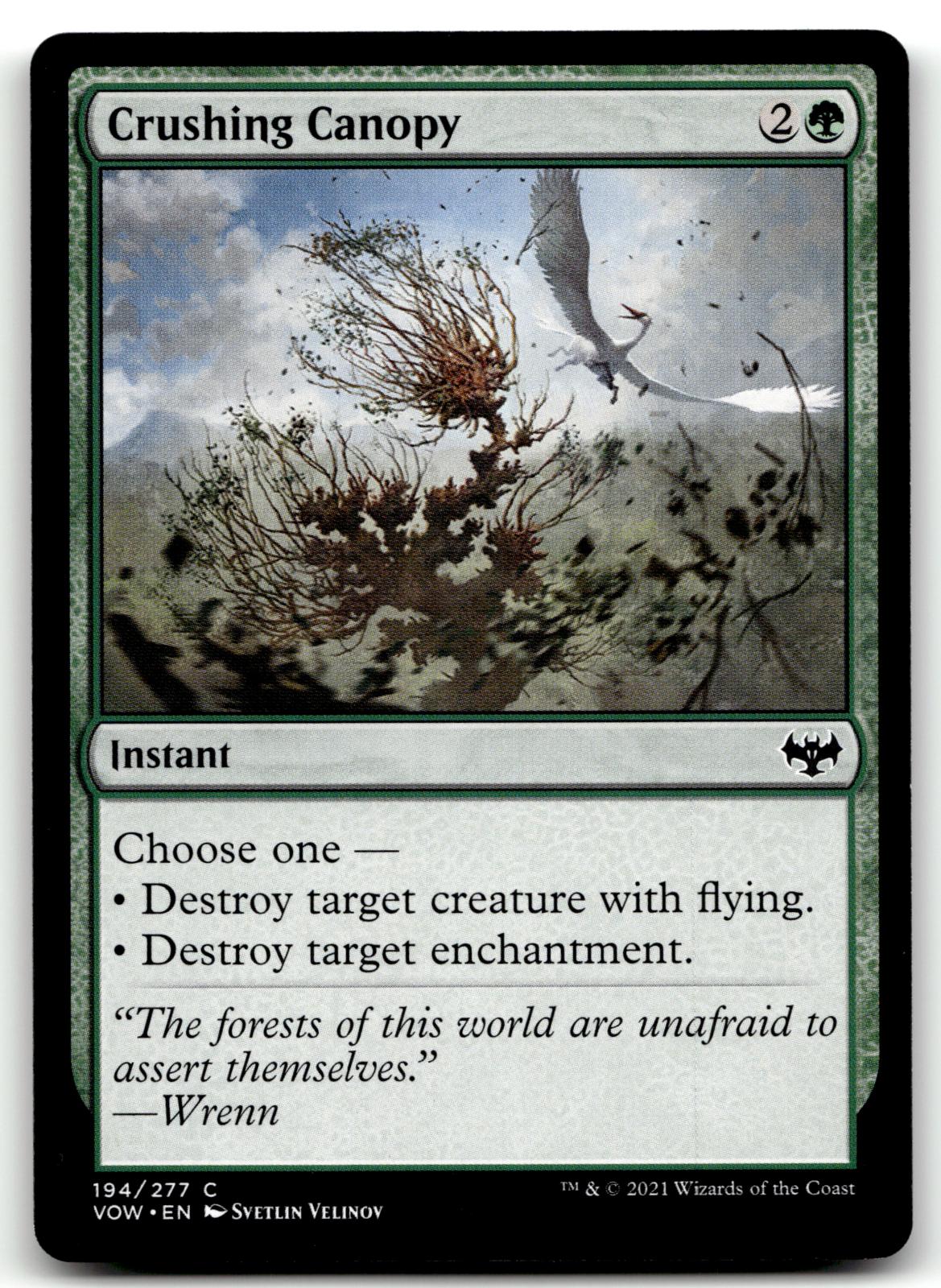 Crushing Canopy 194 Common Innistrad: Crimson Vow Magic: The Gathering Near Mint