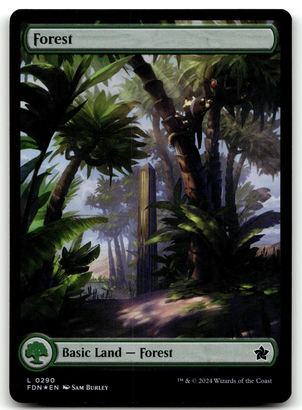 Forest (0290) 290 Land Foundations Magic: The Gathering Foil Near Mint
