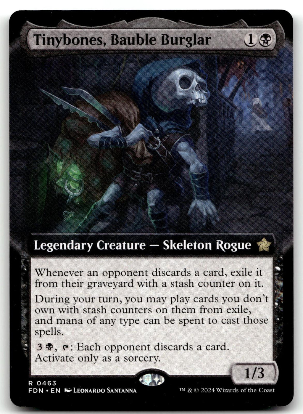 Tinybones, Bauble Burglar (Extended Art) 463 Foundations Magic: The Gathering NM