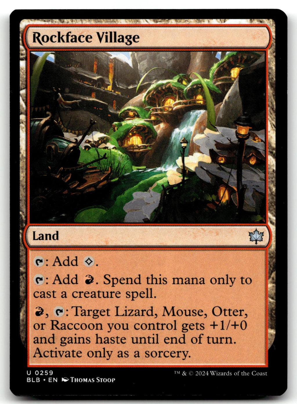 Rockface Village 259 Uncommon Bloomburrow Magic: The Gathering Near Mint