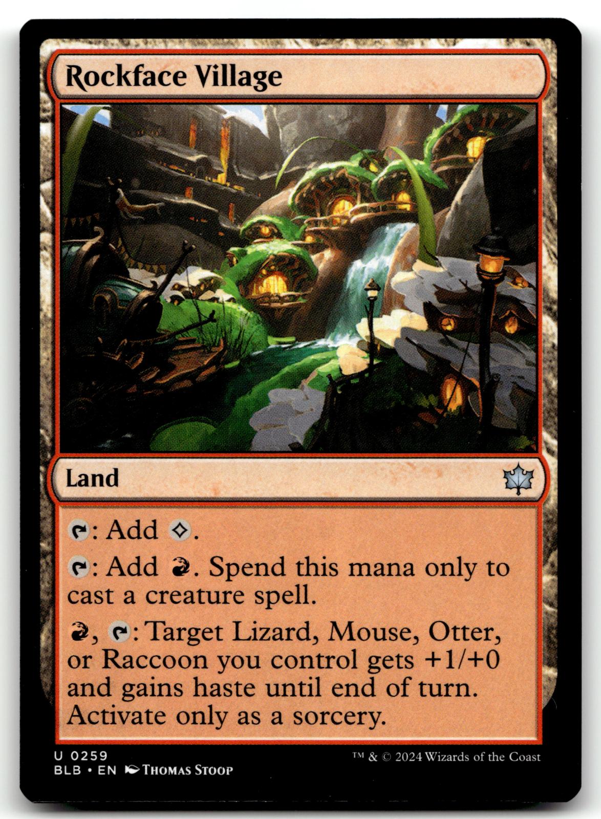 Rockface Village 259 Uncommon Bloomburrow Magic: The Gathering Near Mint