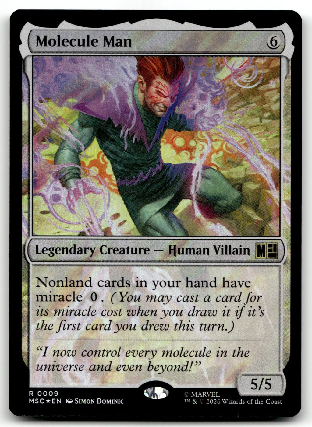 Molecule Man (Surge Foil) 9 Holo Commander: Marvel Super Heroes