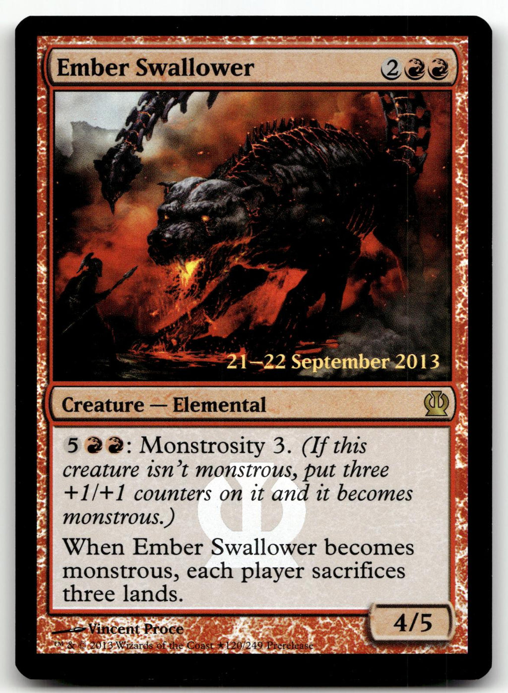 Ember Swallower 120 Promo Prerelease Cards Magic: The Gathering Foil Near Mint