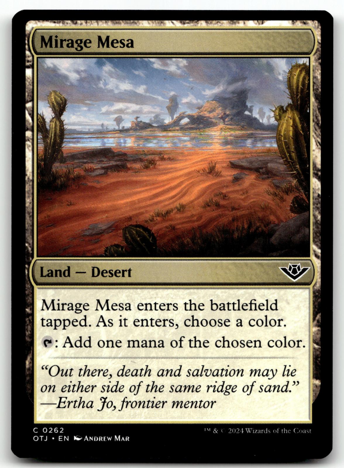 Mirage Mesa 262 Common Outlaws of Thunder Junction Magic: The Gathering NM