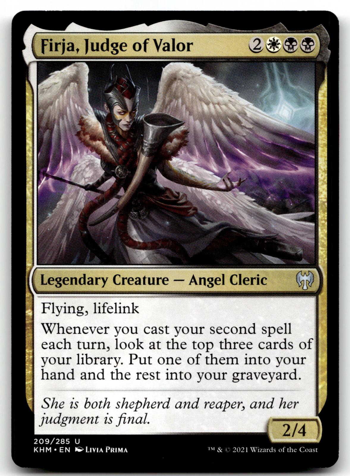 Firja, Judge of Valor 209 Uncommon Kaldheim Magic: The Gathering Near Mint