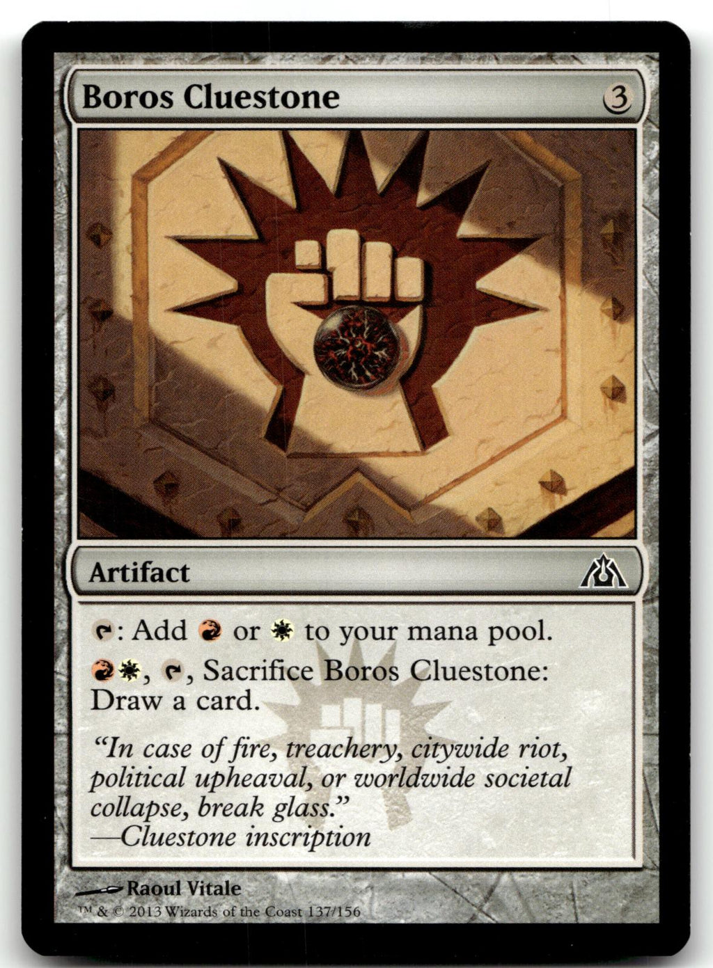 Boros Cluestone 137 Common Dragon's Maze Magic: The Gathering Near Mint