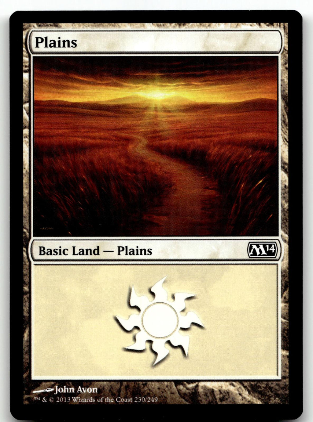 Plains (230) 230 Land Magic 2014 (M14) Magic: The Gathering Near Mint