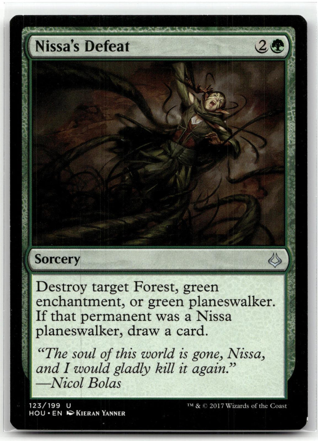 Nissa's Defeat 123 Uncommon Hour of Devastation Magic: The Gathering Near Mint