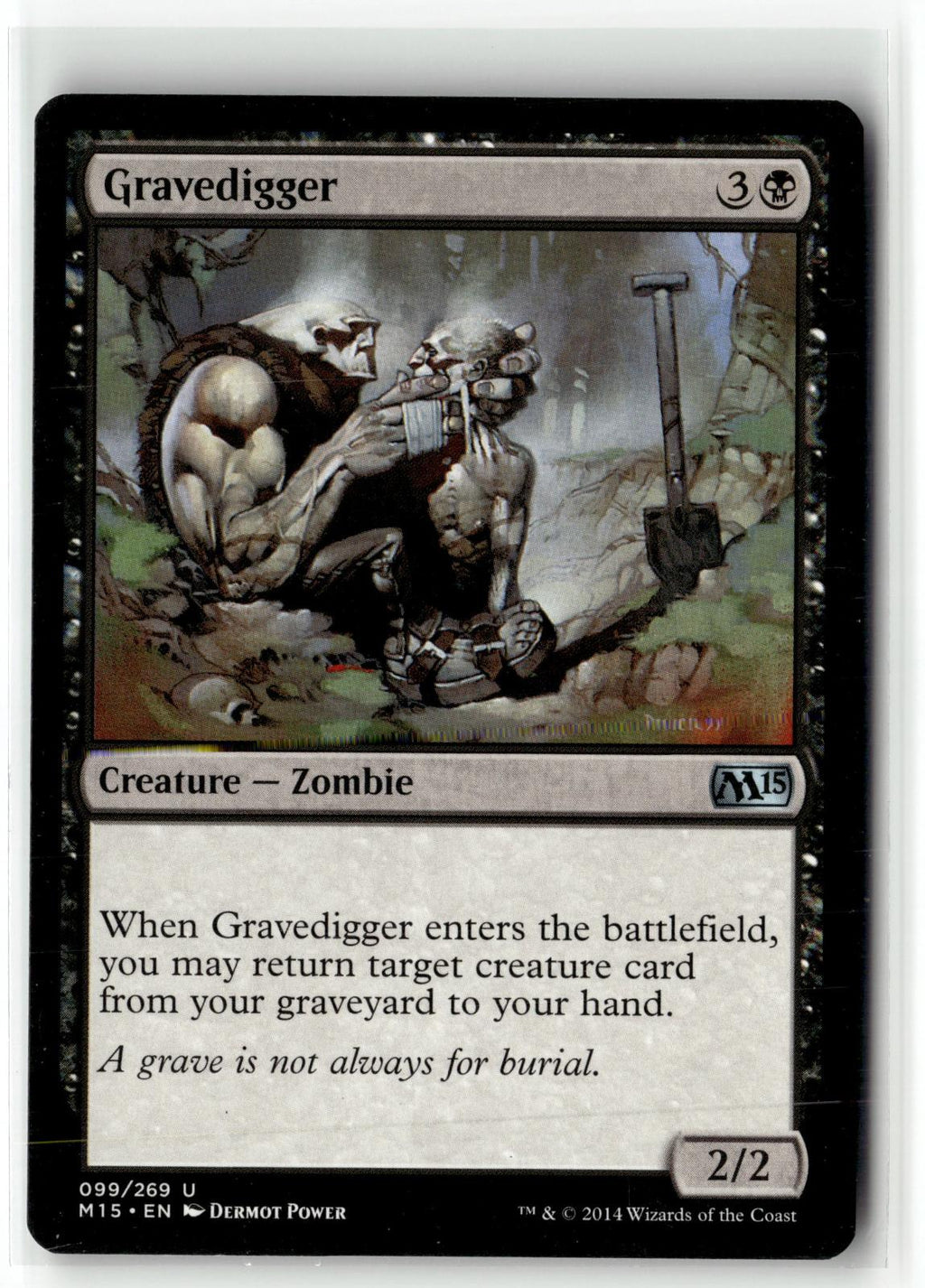 Gravedigger 99 Uncommon Magic 2015 (M15) Magic: The Gathering Near Mint