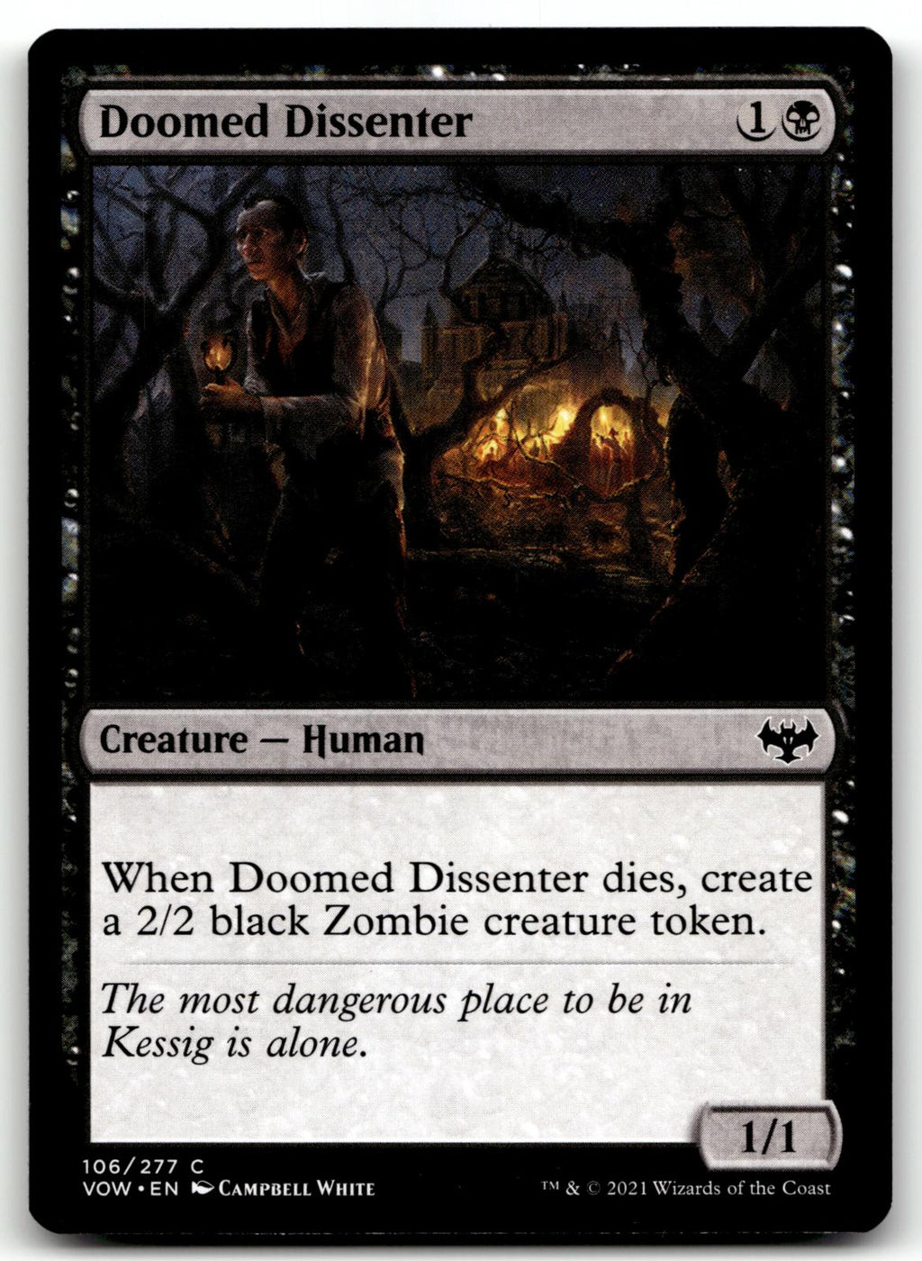 Doomed Dissenter 106 Common Innistrad: Crimson Vow Magic: The Gathering NM
