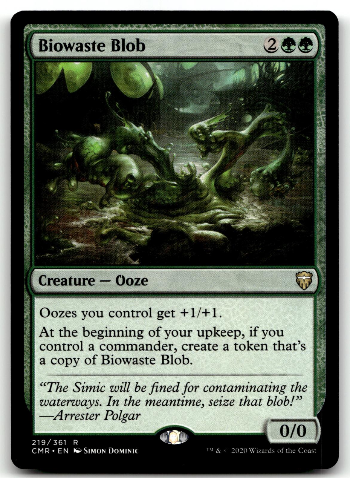 Biowaste Blob 219 Rare Commander Legends Magic: The Gathering Near Mint