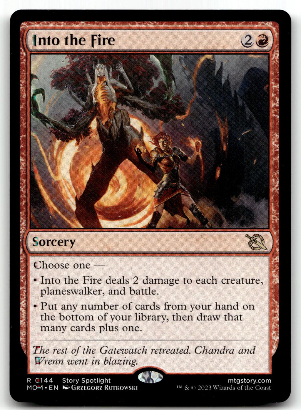 Into the Fire 144 Rare March of the Machine Magic: The Gathering Near Mint