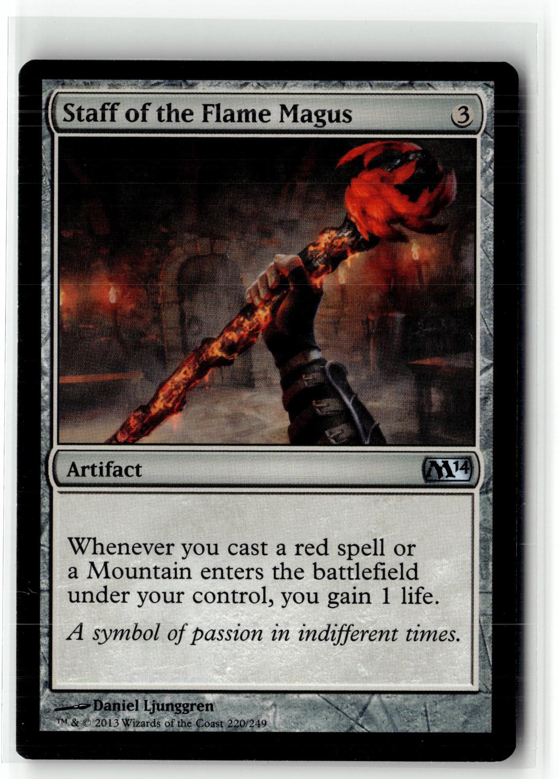 Staff of the Flame Magus 220 Uncommon Magic 2014 (M14) Magic: The Gathering NM