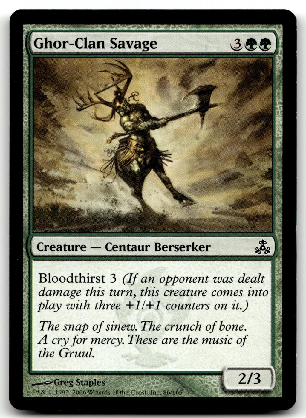 Ghor-Clan Savage 86 Common Guildpact Magic: The Gathering Near Mint