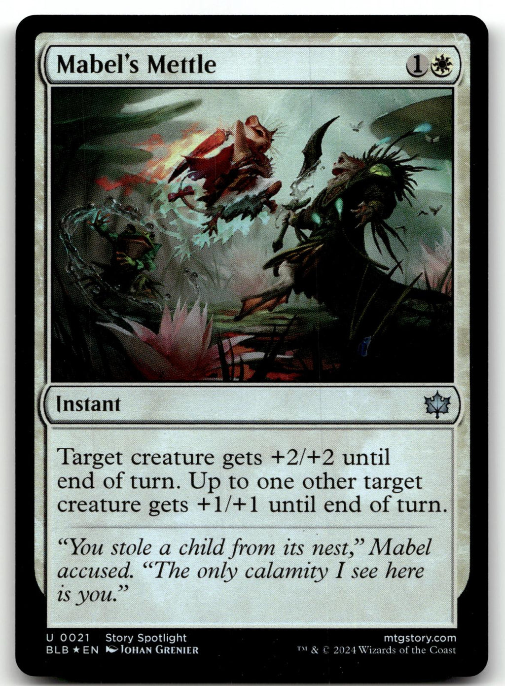 Mabel's Mettle 21 Uncommon Bloomburrow Magic: The Gathering Foil Near Mint