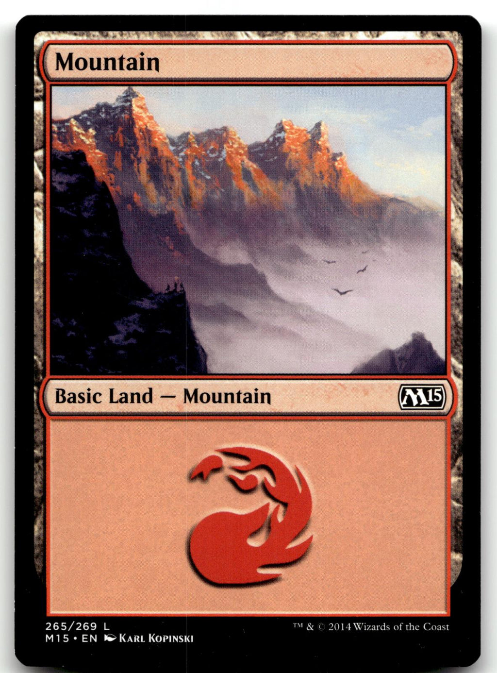 Mountain (265) 265 Land Magic 2015 (M15) Magic: The Gathering Near Mint