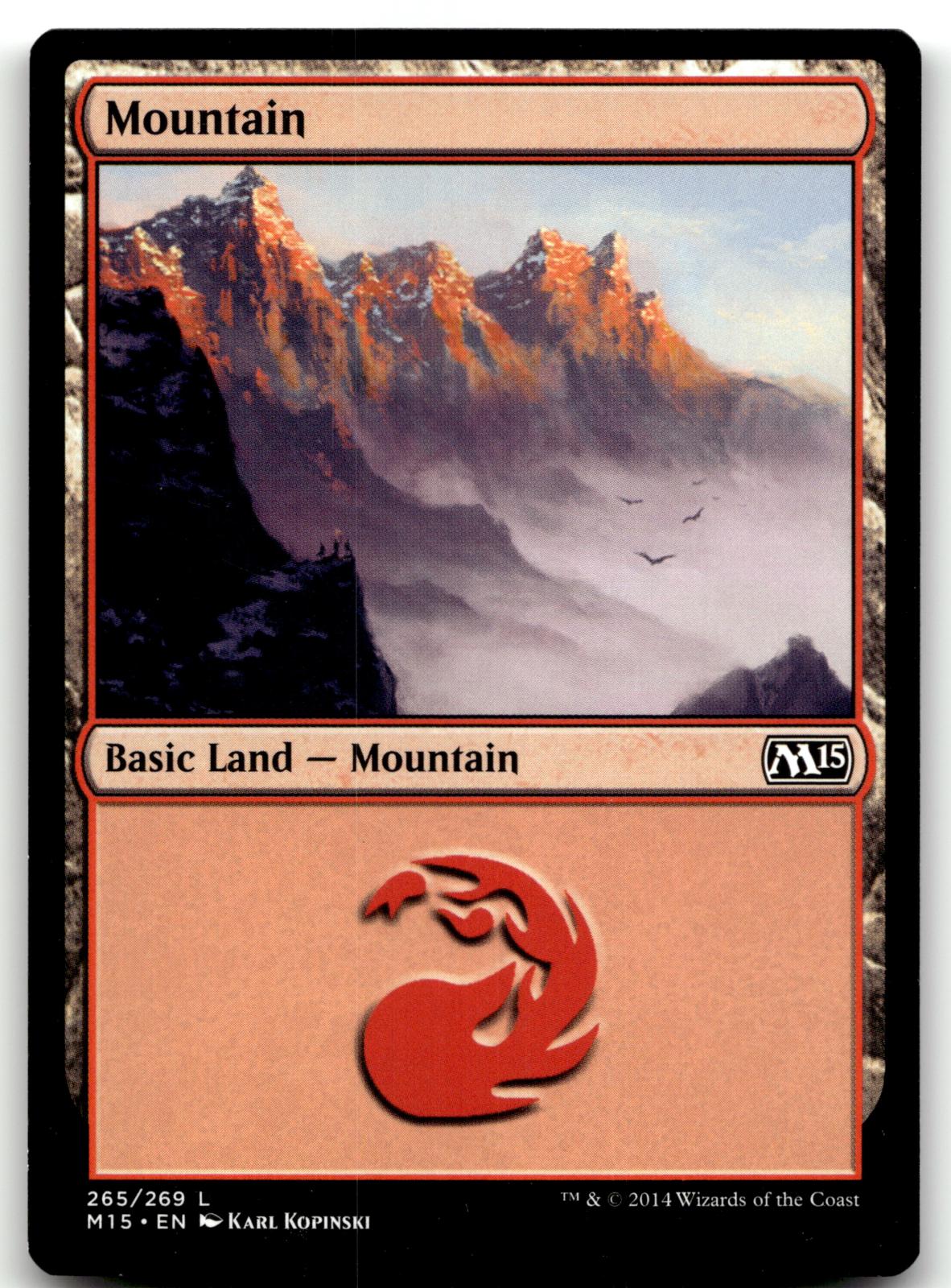 Mountain (265) 265 Land Magic 2015 (M15) Magic: The Gathering Near Mint