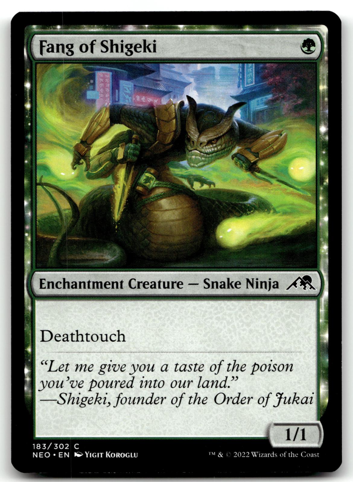 Fang of Shigeki 183 Common Kamigawa: Neon Dynasty Magic: The Gathering Near Mint