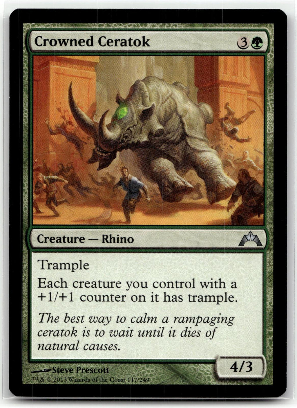 Crowned Ceratok 117 Uncommon Gatecrash Magic: The Gathering Near Mint