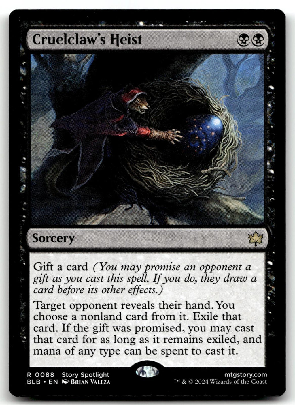 Cruelclaw's Heist 88 Rare Bloomburrow Magic: The Gathering Near Mint