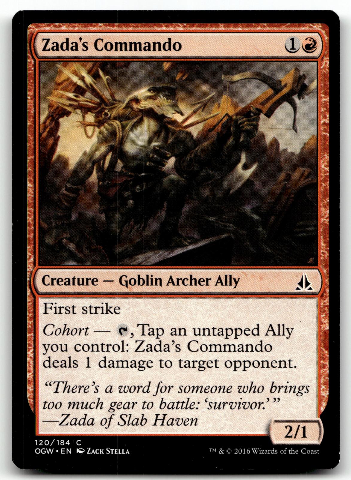 Zada's Commando 120 Common Oath of the Gatewatch Magic: The Gathering Near Mint