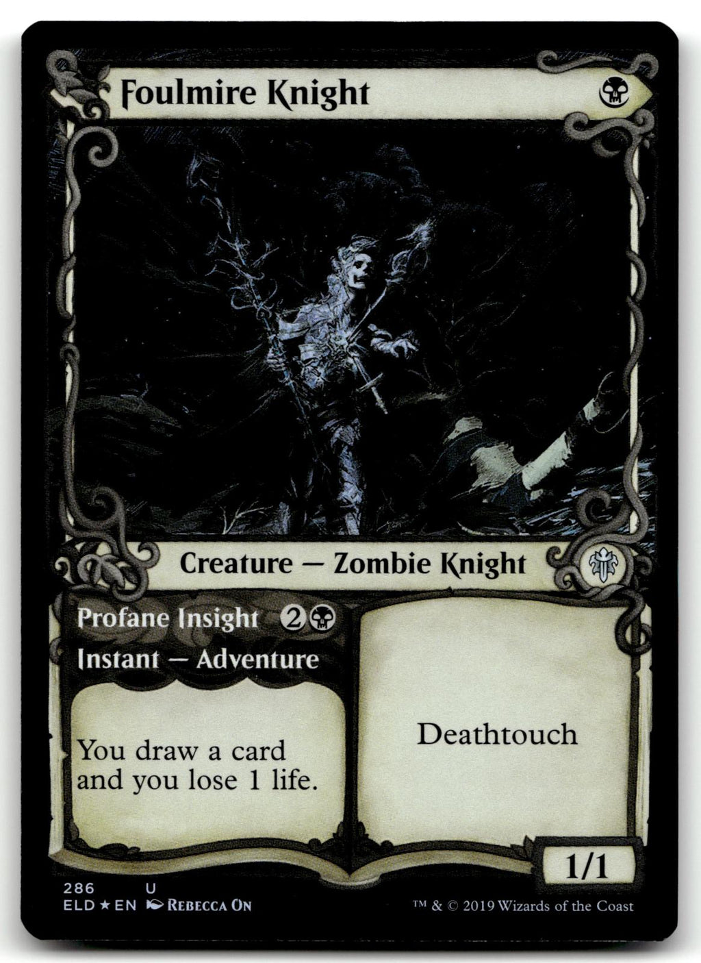 Foulmire Knight (Showcase) 286 Throne of Eldraine Magic: The Gathering Foil NM
