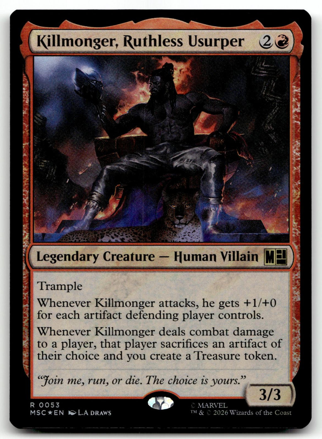 Killmonger, Ruthless Usurper 53 Commander: Marvel Super Heroes