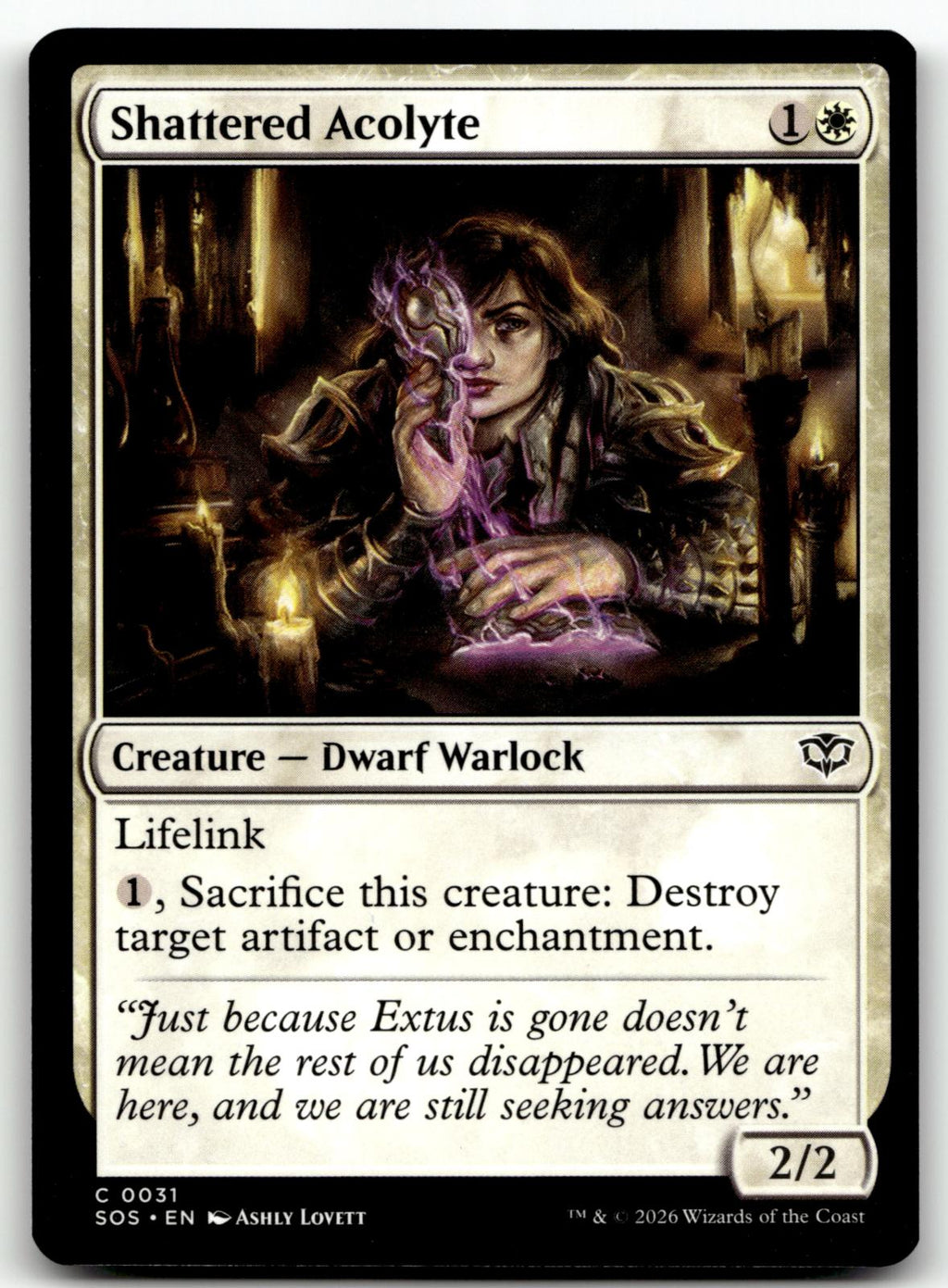 Shattered Acolyte 31 Common Secrets of Strixhaven Magic: The Gathering Near Mint